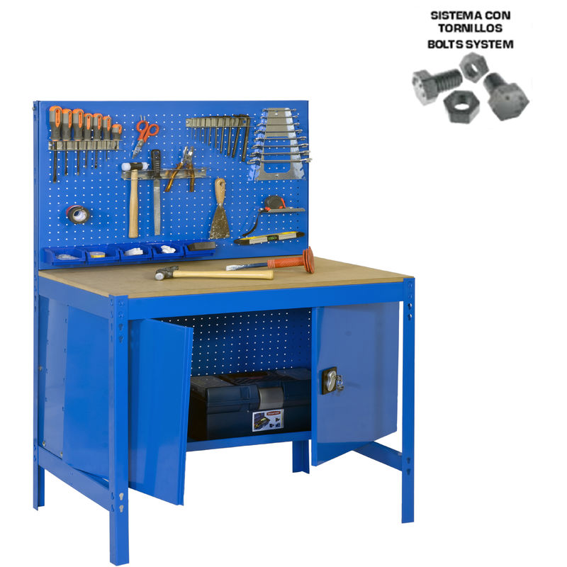 Simonrack - Kit Simonwork Bt2 Locker 900 Azul/madera 1445x910x610