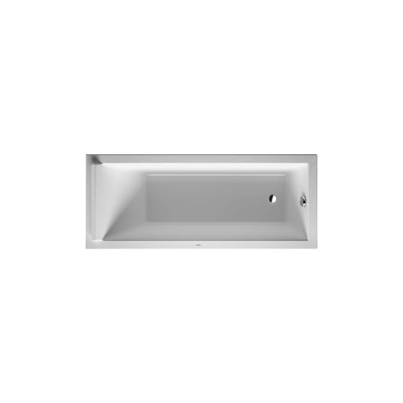 Duravit Ag - Bañera rectangular Duravit Starck 170x75cm, un respaldo inclinado, 700335, versión empotrada - 700335000000000