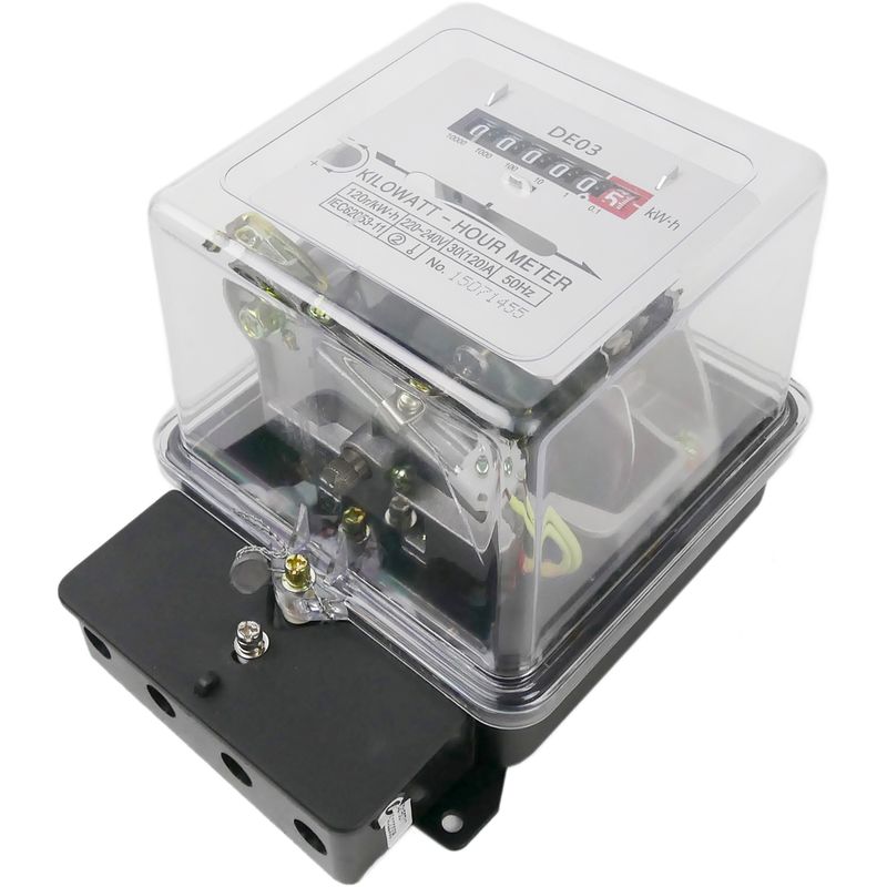 Bematik - Contador medidor de electricidad monofásico 30A 230V 50Hz de plástico transparente