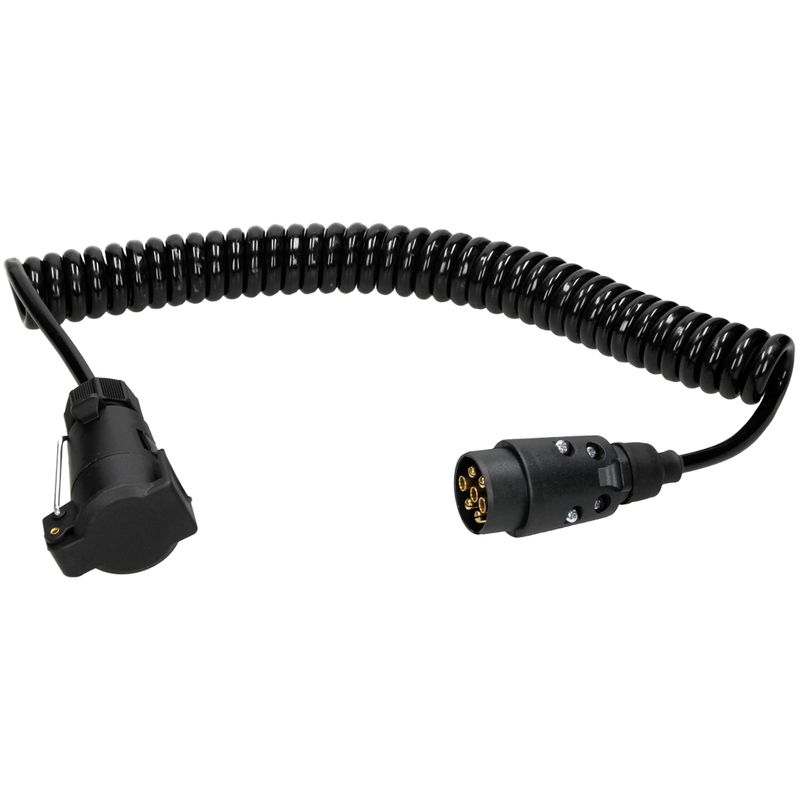 Cable espiral 7 pines 3m cable remolque alimentación luces vehículo 12V colgante - ECD GERMANY