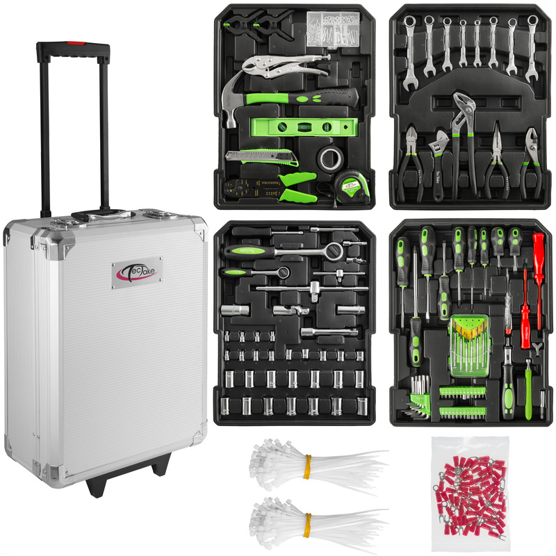 Carrito de herramientas Martin - trolley con bandejas para uso profesional, caja de herramientas con ruedas y asa telescópica, maletín para trabajo