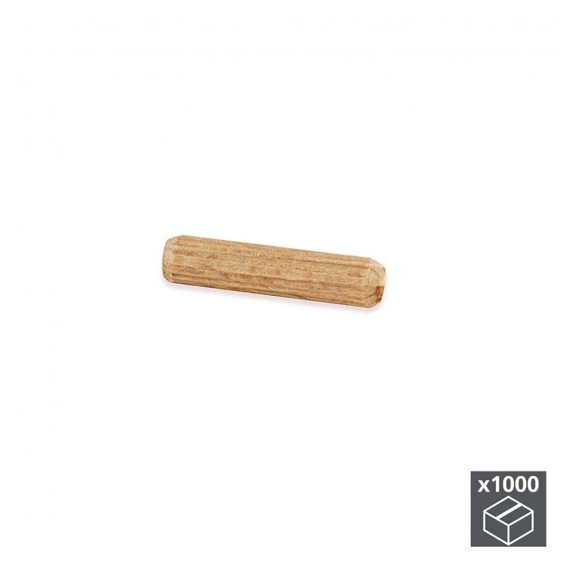 mechones, d. 6 mm, 30 mm, madera, 1.000 ud. - Emuca