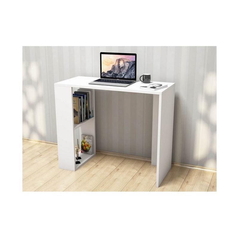 Home Mania - Homemania Escritorio para ordenador Nano blanco 90x40x75 cm - Blanco