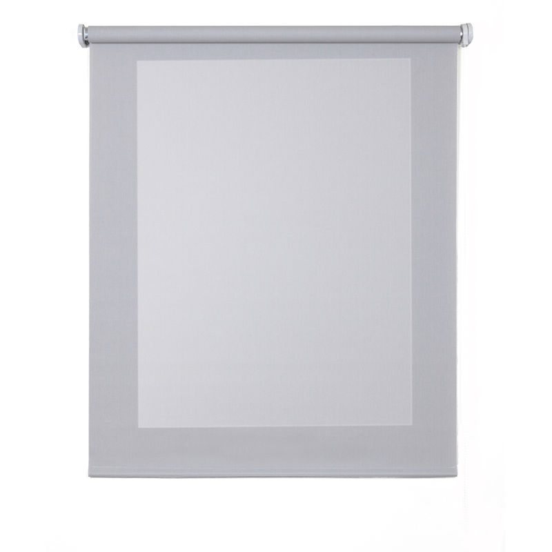 Estor Screen, estor enrollable con tejido técnico Gris, 45 x 180cm