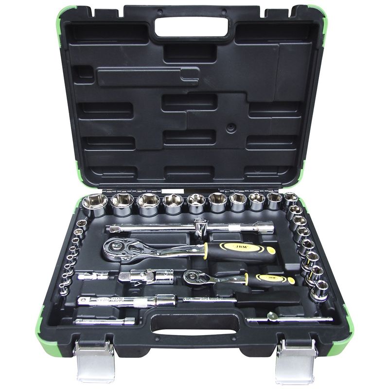 JBM - Estuche de herramientas de 35 piezas en pulgada-cromado 53076