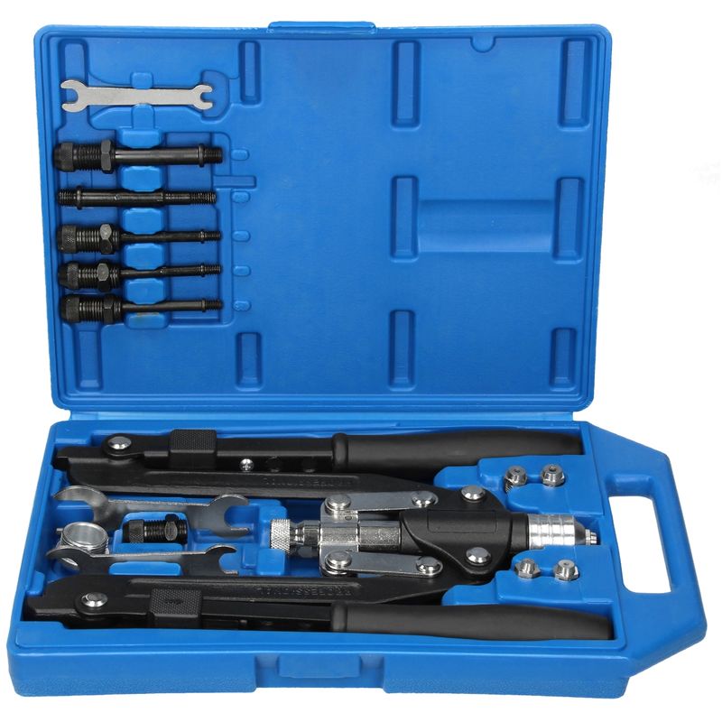 Juegos de alicates para remaches kit de remachado 14 piezas 3,2-6,4 mm M4-M10 - ECD GERMANY