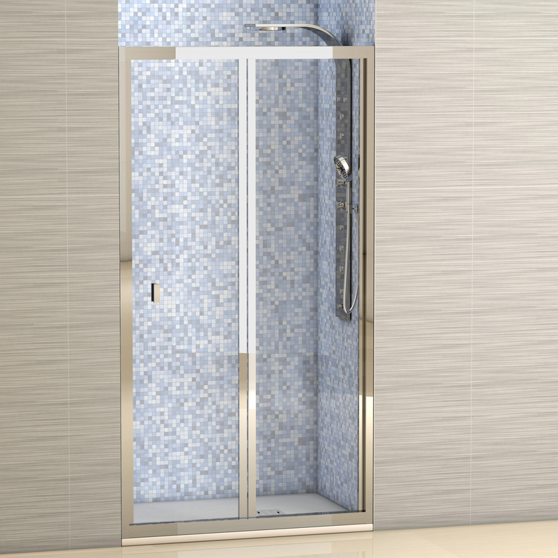 Mampara de ducha Portland frontal - Hojas plegables - 95x100 cm - FUTURBAÑO