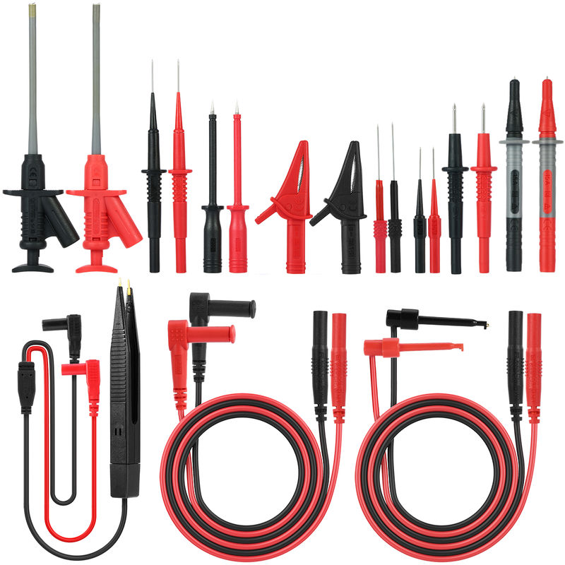 kits de cables de prueba electronicos de 21 piezas, cable multimetro - Meterk