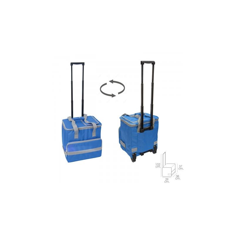 Nevera bolsa termica 38 litros azul trolley - PAPILLON