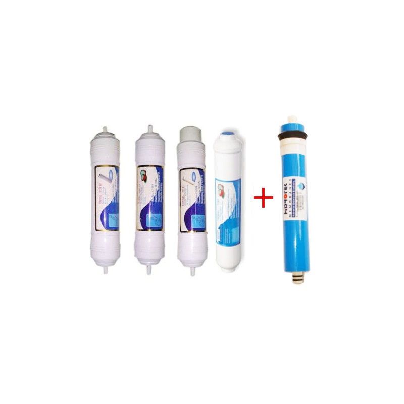 Pack Kit membrana + 4 filtros ósmosis inversa compatible ASTRAL POOL COMPACTO