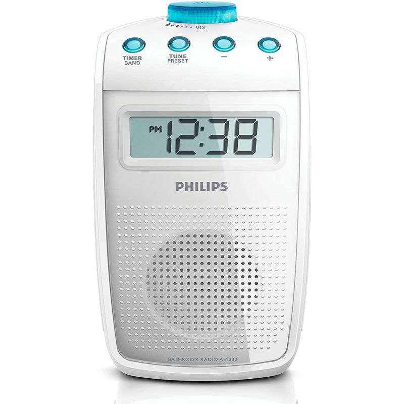 Philips AE2330/00 Radio de Ducha (Antideslizante y Resistente a Salpicaduras, sintonizador Digital FM)