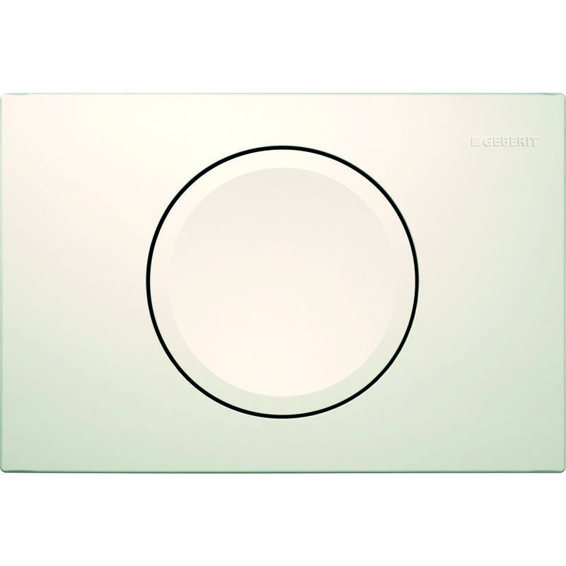 Placa de accionamiento Delta11 de para enjuagar/dejar de enjuagar, color: blanco-alpino - 115.120.11.1 - Geberit