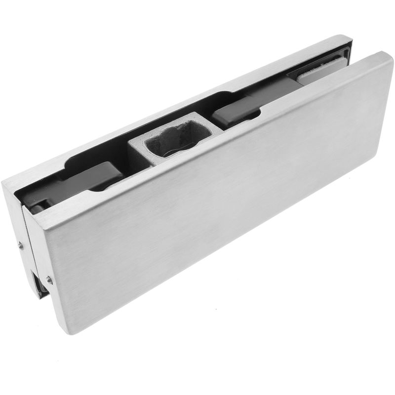 PrimeMatik - Pernio y bisagra inferior de aluminio para puerta de cristal para cierrapuertas de suelo
