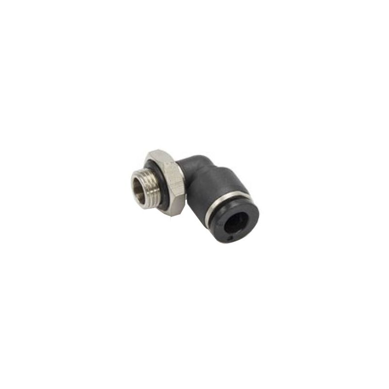 Racor codo giratorio cilíndrico 3/8 tubo Ø12 - Serie basica - GENERICO-AIR