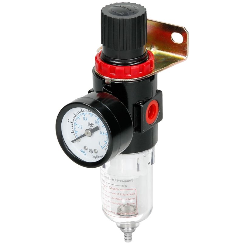 Regulador de presión filtro compresor de aire comprimido medidor de agua 1/4 - ECD GERMANY