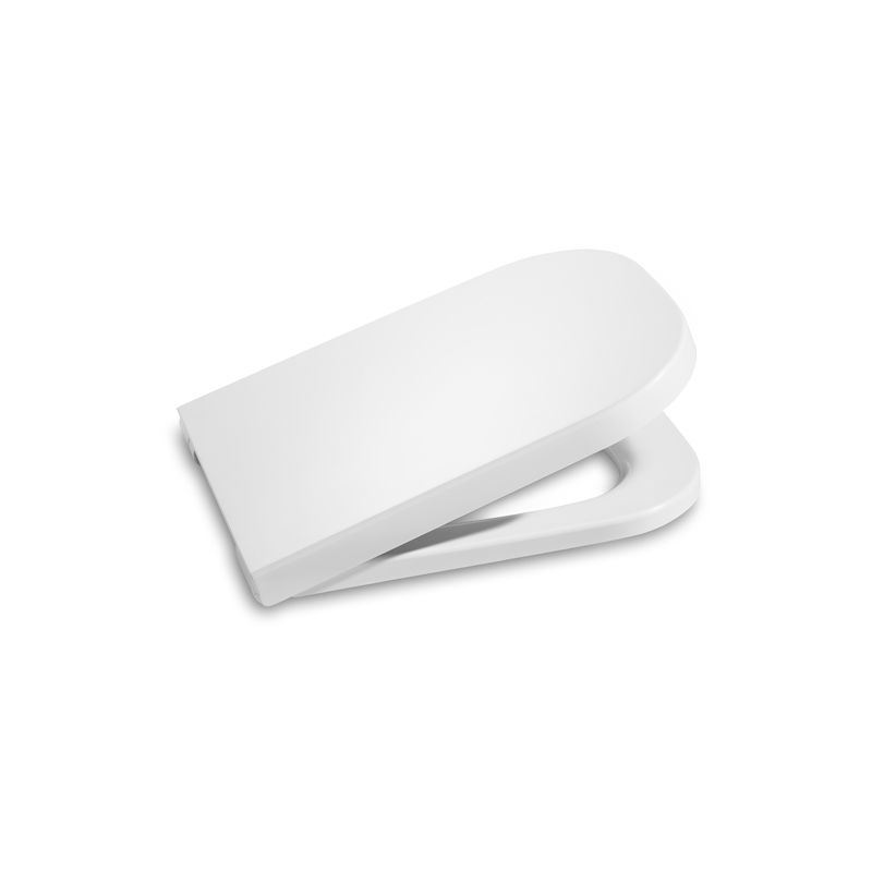 ROCA Tapa y aro para inodoro compacto con caída amortiguada - Serie The Gap, Color Blanco