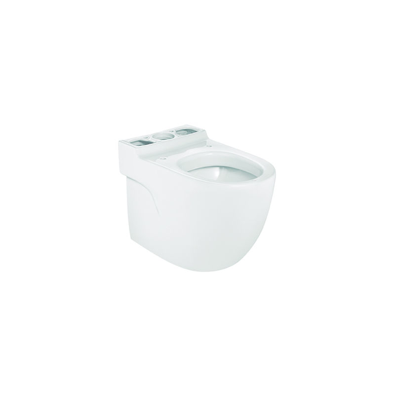 ROCA Taza para inodoro de porcelana compacto con salida dual adosado a pared - Serie Meridian , Color Blanco