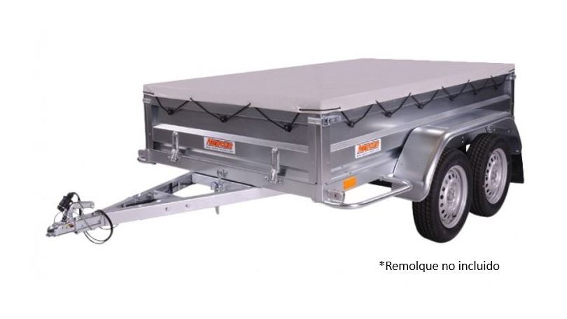 Toldo bajo PVC 200x134cm para remolque de carga - OKORU