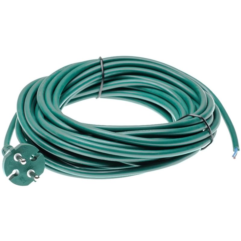 Cable compatible con Vorwerk kobold 118, 119, 120, 121, 122, 130, 131, 135 aspiradoras + universal - 10 m, 2000 W - Vhbw