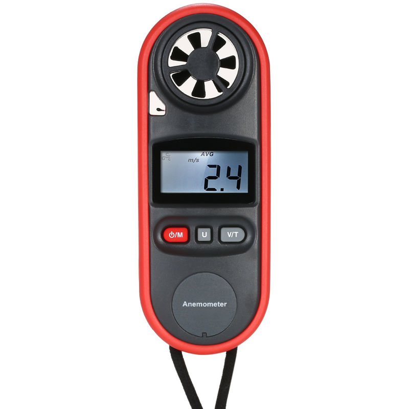 Anemometro digital, termometro, medidor de velocidad del viento, con modo Max / AVG