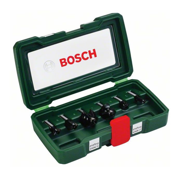 Bosch - 2607019463 Set de 6 fresas con insercción de 8 mm