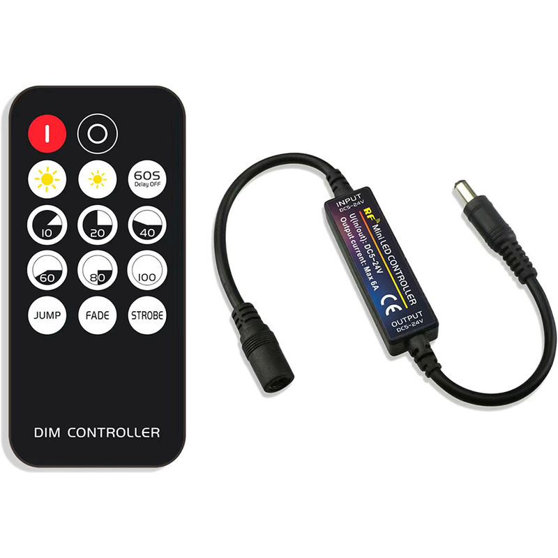 Controlador RF Mini tira LED monocolor + mando - LEDBOX