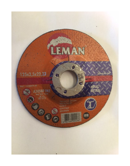 Disco Corte Metal Leman 125X2.5X22.2 - U.Y H. ISOSPAIN - LEMAN
