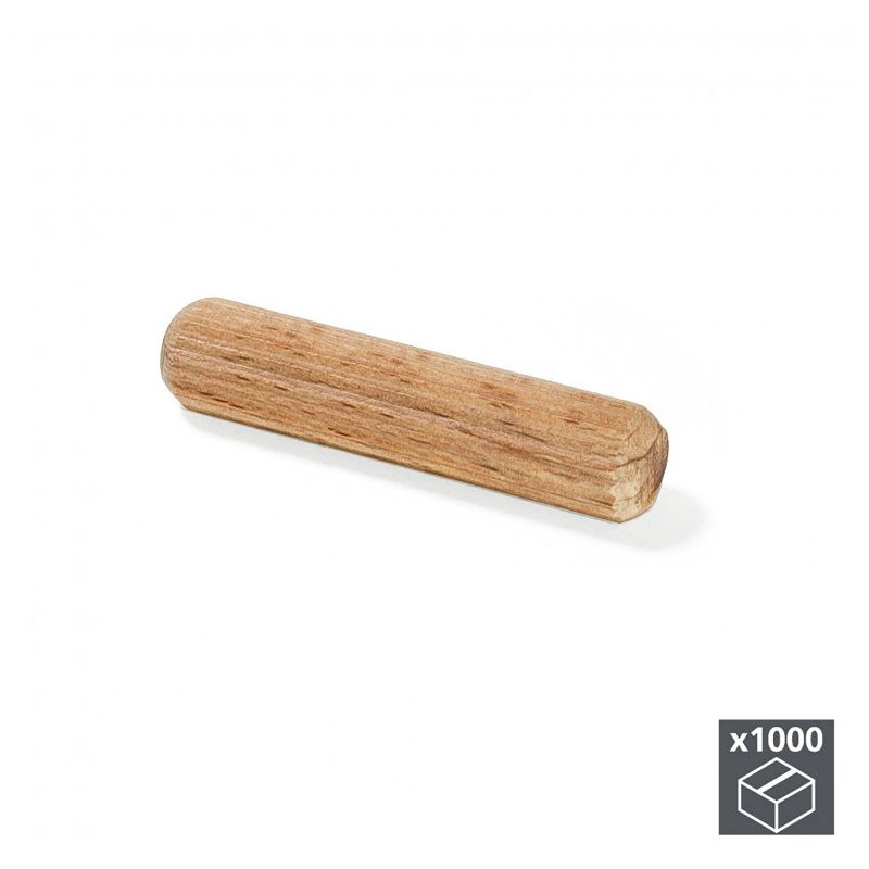 mechones, d. 10 mm, 40 mm, madera, 1.000 ud. - Emuca