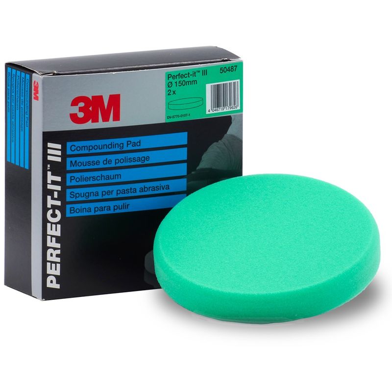 Esponja Pulir Verde Perfect-it III 150 mm  1 caja (2 uds.) - 3M