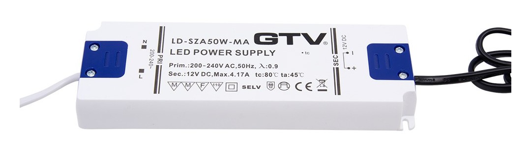 Fuente de alimentación ultra slim 12V 50W IP20 - GTV