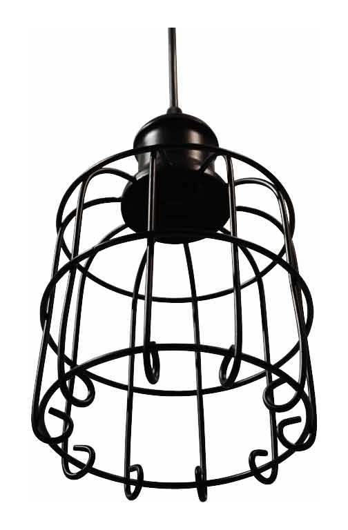 Lámpara colgante vintage jaula TARABILLA Negro - BARCELONA LED