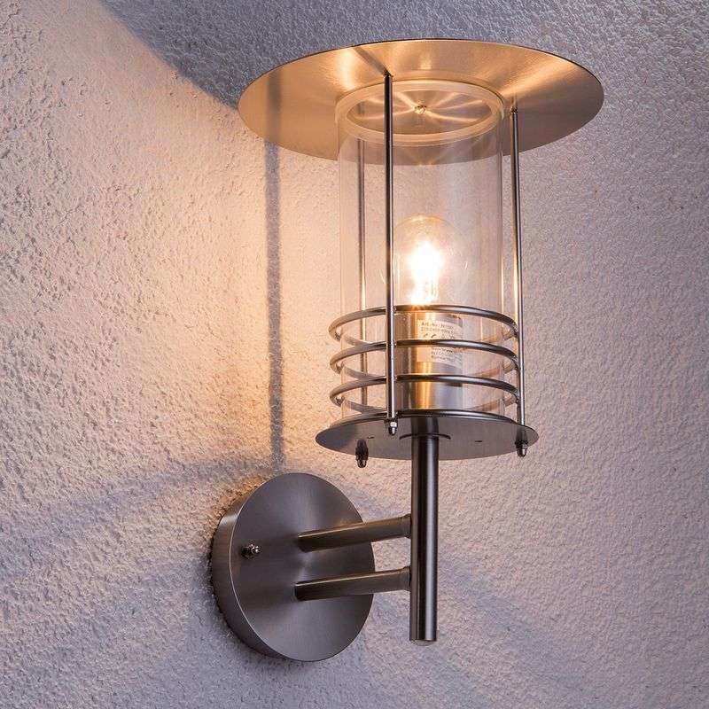 Lindby - Lámpara de pared exterior de acero inoxidable Miko