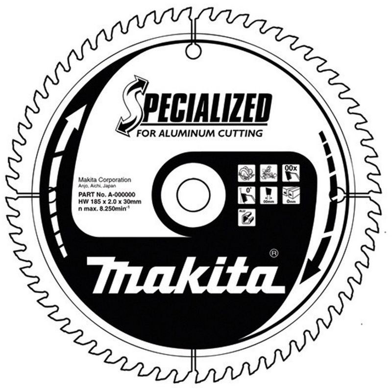 MAKITA A-81789 - Disco especial sierra de mesa 210x1.9 llanta mm 48z 8 grados eje de 30 arandela reduccion 25