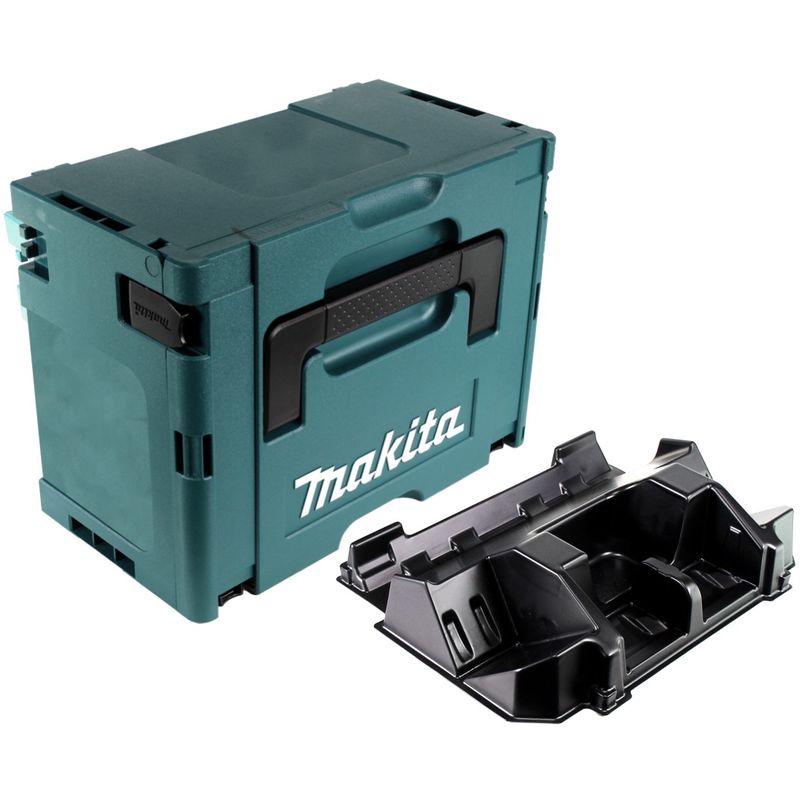 Makita - MAKPAC 3 Maletín de transporte con incrustación para cargador DC 18 RD y baterías
