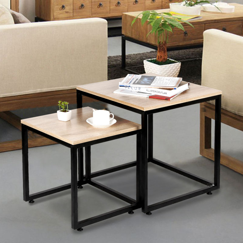 Mesa de café mesa de cocina mesa de comedor mesa de centro Mesa auxiliar cuadrada(50 / 40cm) - OOBEST