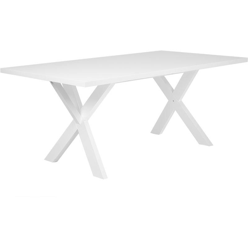 Mesa de comedor blanca 180x100 cm LISALA - BELIANI