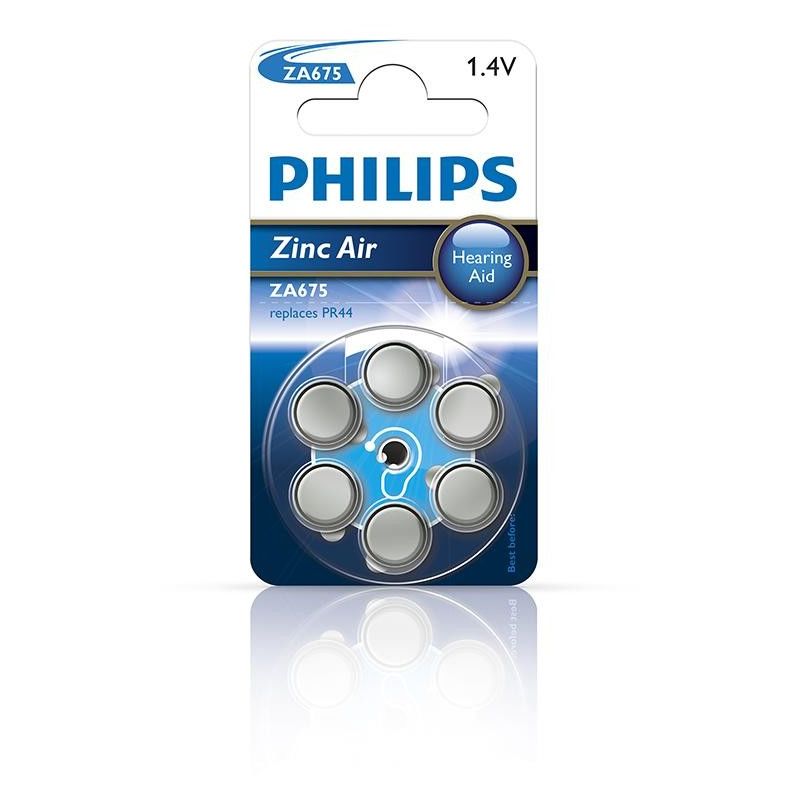 Philips Zinc baterías 1.4V 6 piezas en envase (audífono) azul - BRICOOMARKET