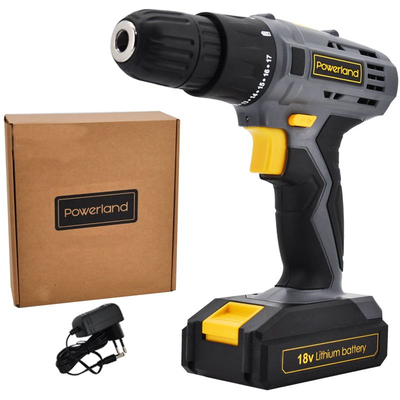 Taladro 18 V ( + batería de ion de litio incluída ) potente atornillador - Powerland
