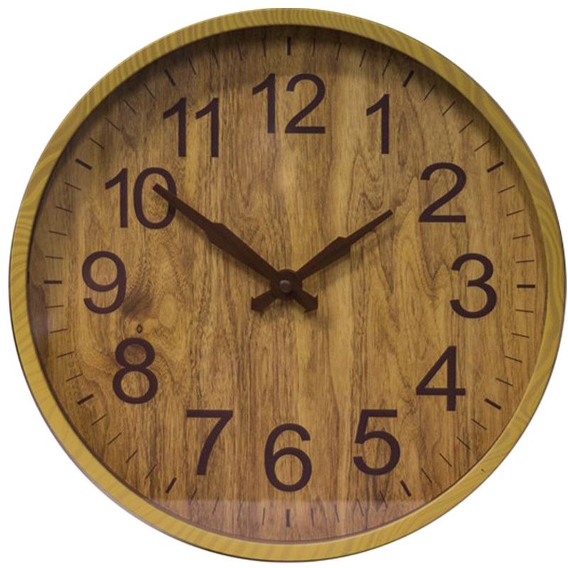 Reloj de pared redondo analógico de 36cm, silencioso - PRODIYTOOLS