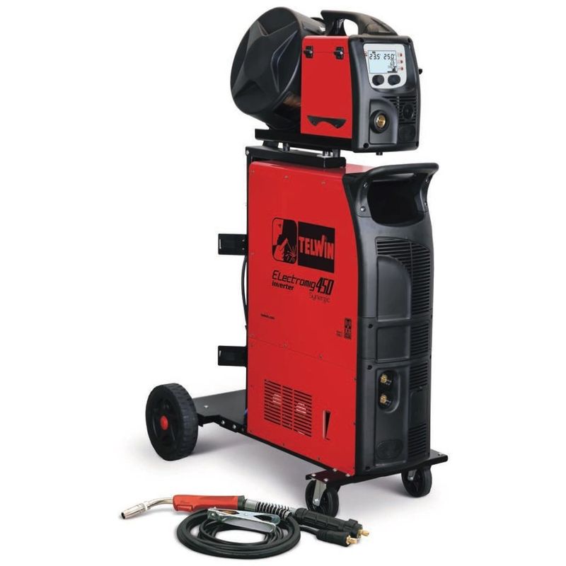 Soldadoras inverter, multiproceso MIG-MAG/FLUX/BRAZING/MMA y TIG DC-Lift TELWIN Electromig 450 Syner