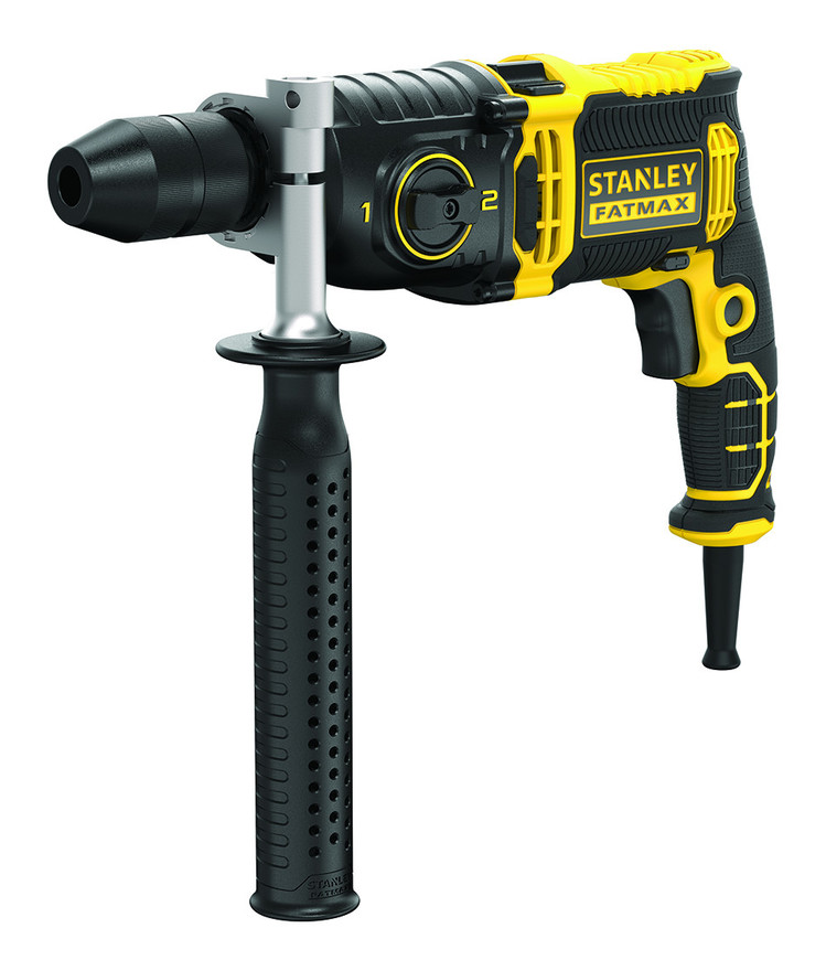 Stanley ® - Stanley FMEH1100K-QS Taladro Percutor 1.100W, portabrocas metálico 13mm automático, 2 velocidades 0 - 1.100/3.200 rpm, 54.400 ipm