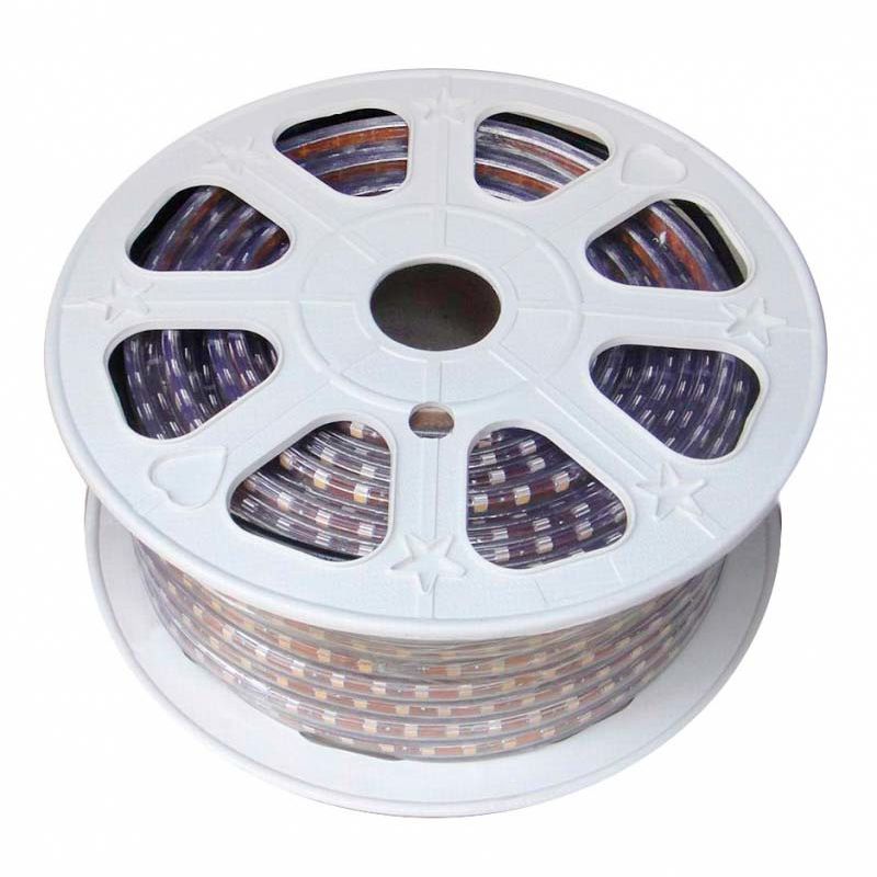 Tira LED 220V SMD 5050, 120Led/m, RGB, 2 filas, carrete 50 metros, 18.5mm, RGB - LEDBOX