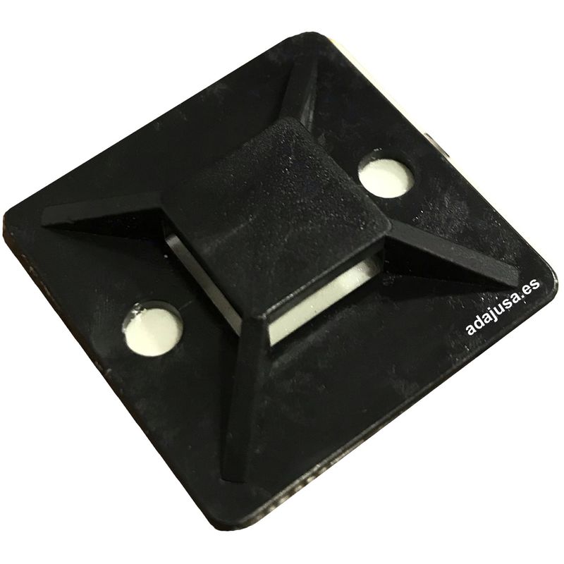 Base de 20x20mm para bridas sujetacables - bolsa de 100 unidades Color - Negro - ASJD