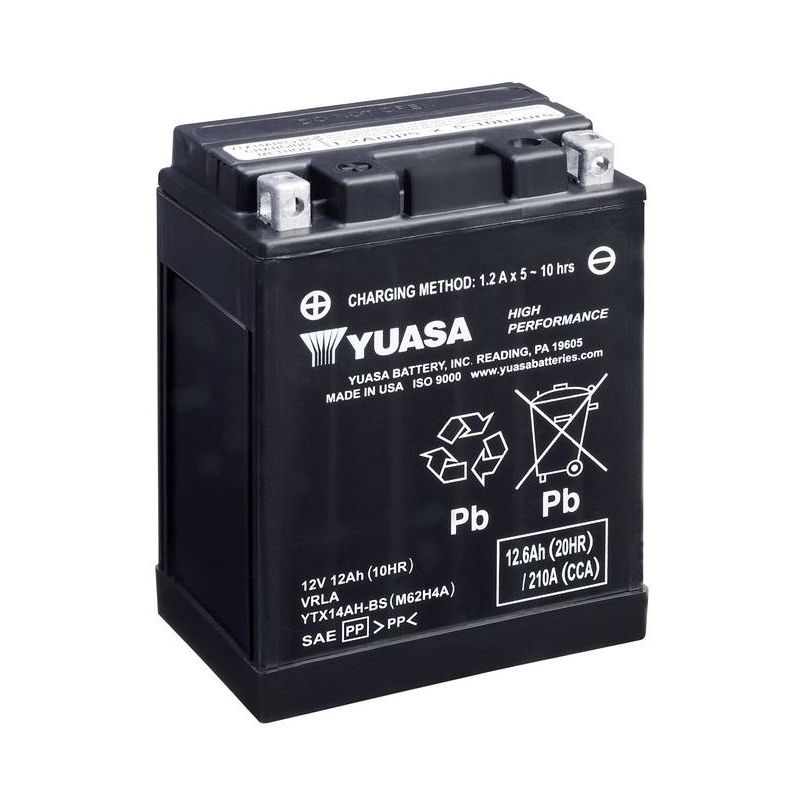 Batería para moto Yuasa YTX14AH-BS // 12V 12Ah