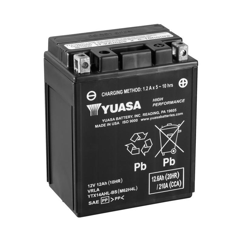 Batería para moto Yuasa YTX14AHL-BS // 12V 12Ah