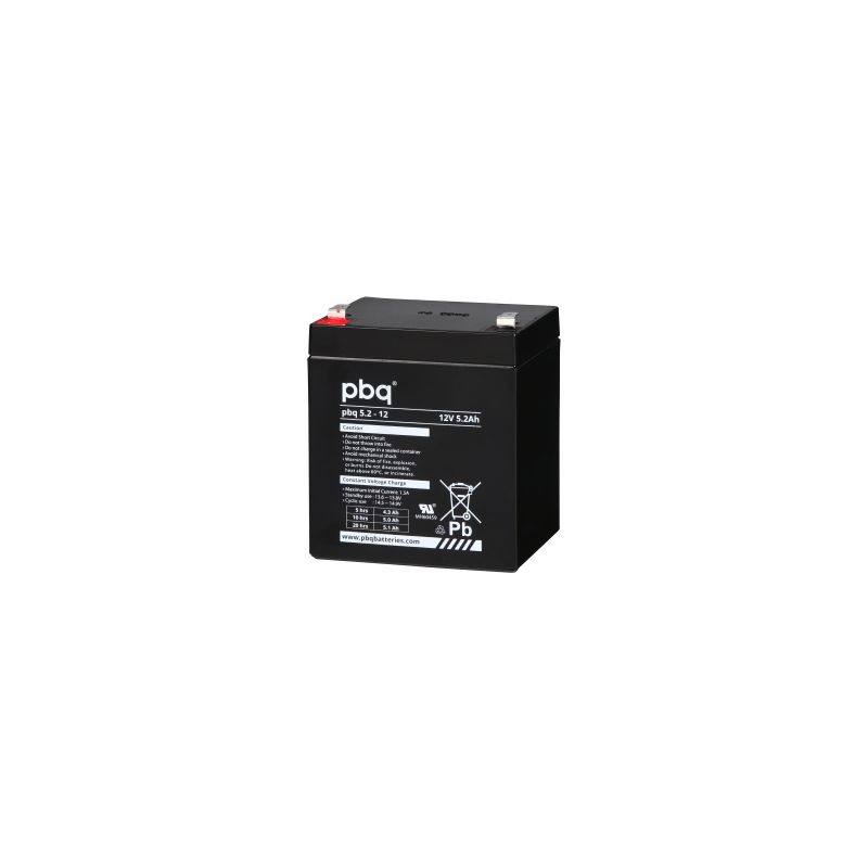 Batería para SAI, juguetes o alarmas pbq 5.2-12 // 12V 5.2Ah
