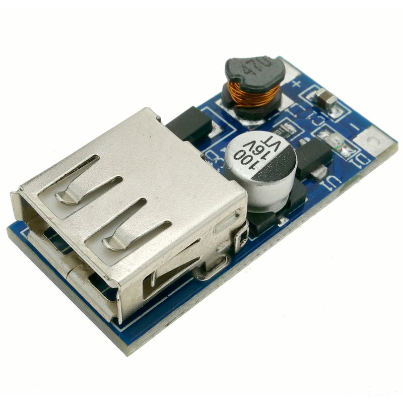 BeMatik - Fuente de alimentación DC-DC 0.9-5V a 5V de 600mA con conversor de voltaje USB DW-0417