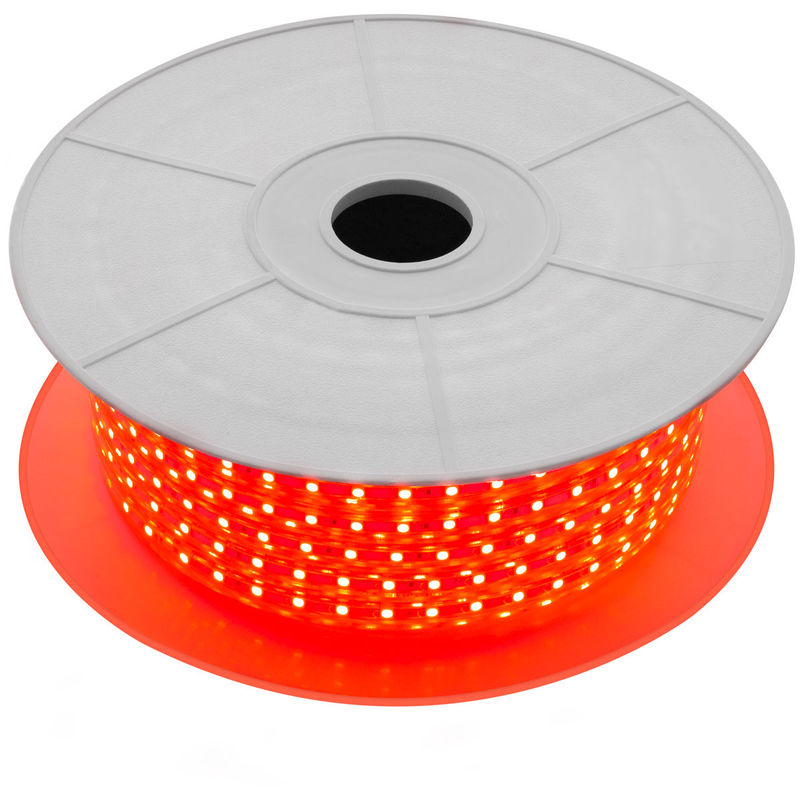 Bobina de Tira LED Regulable 220V AC 60 LED/m 50m Rojo IP65 Corte cada 100 cm