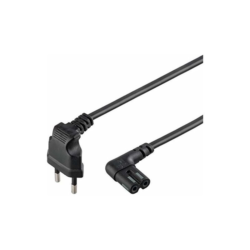 Cable alimentacion IEC-320 acodado - C7 acodado PlayStation 2 M Negro