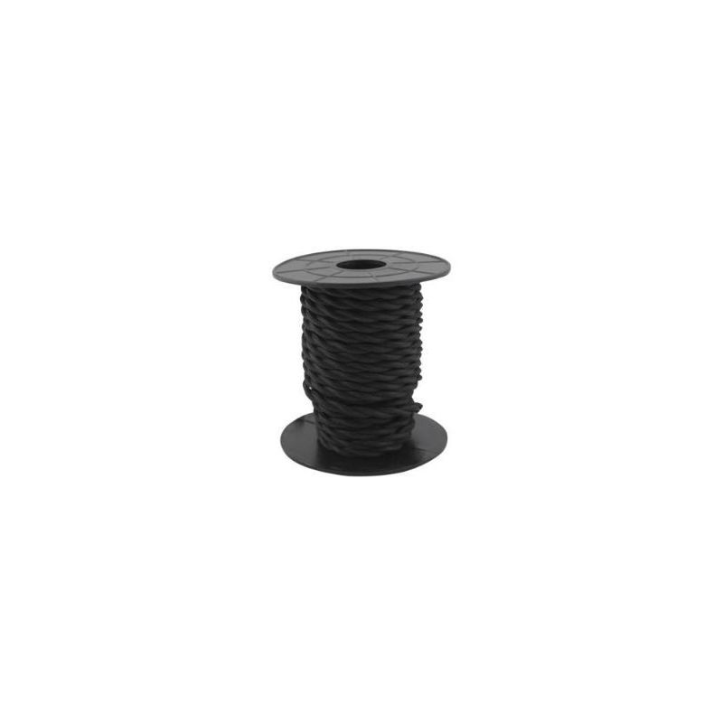 Cable eléctrico textil 10 metros 2x0.75mm trenzado Gris oscuro GSC 3902978